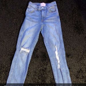 Revice denim straight leg split hem 💜